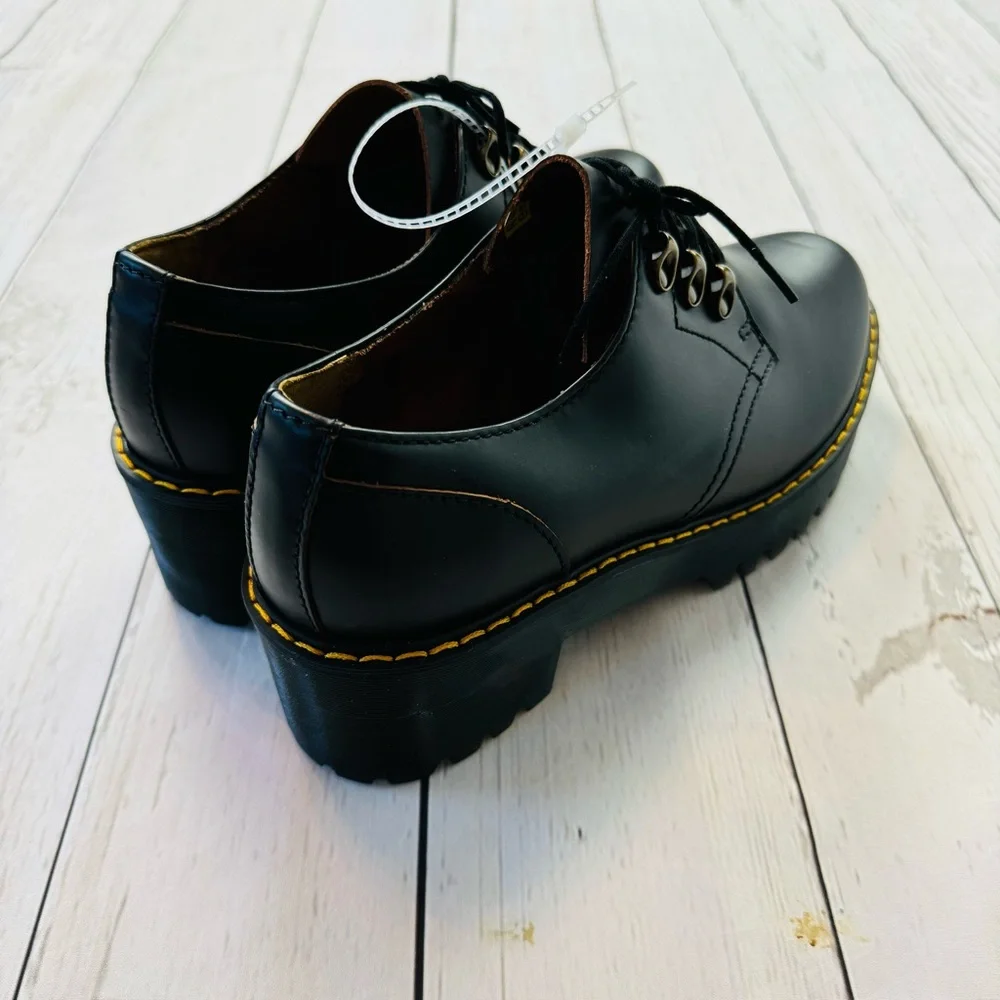 Dr Martens Leona Lug Sole Platform Derby Shoes Size 11